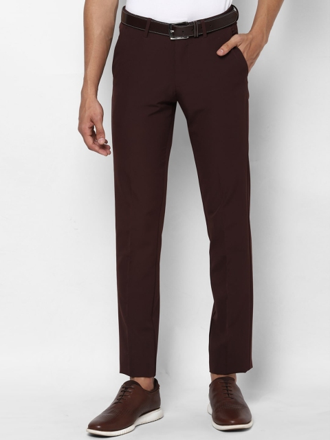 

Allen Solly Men Maroon Slim Fit Solid Formal Trousers