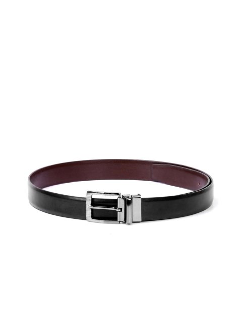 

Krosshorn Men Black Solid Formal Texas Leatherite Reversible Belt