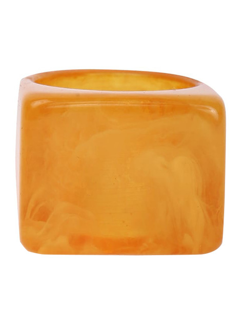 

FOREVER 21 Women Brown Solid Square Finger Ring