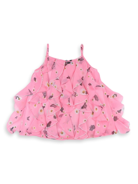 

Nauti Nati Pink Floral Tiered Top