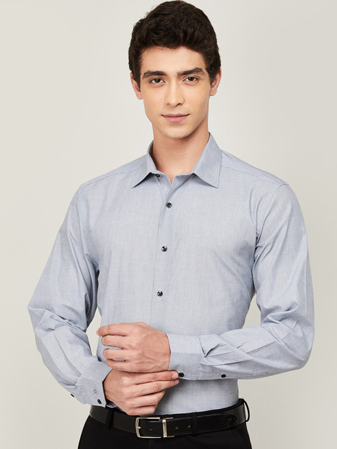 

CODE by Lifestyle Men Grey Regular Fit Solid Formal Shirt