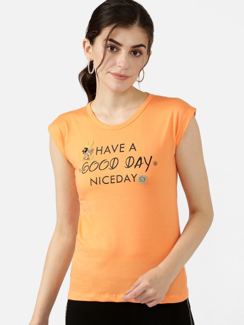 V2 Value & Variety Orange Chambray Regular Top