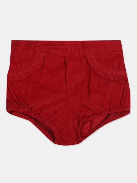 

GAP Infants Boys Red Solid Picot Trim Cord Bubble Pants