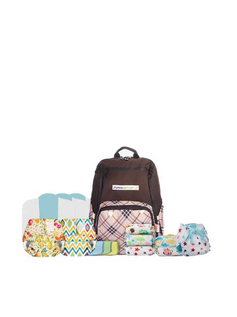 

SuperBottoms Infants White & Pink Printed 100% Organic Cotton Hospital Bag Kit