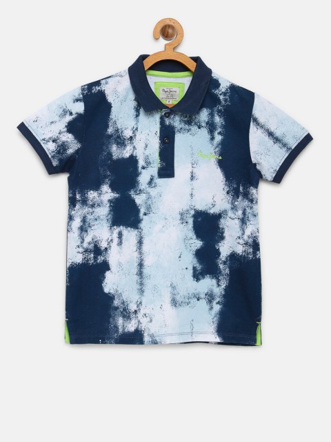 

Pepe Jeans Boys White Dyed Pure Cotton Polo Collar Pure Cotton T-shirt