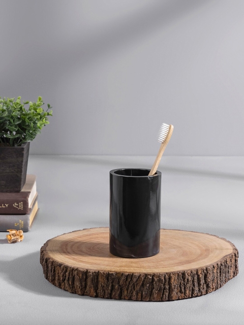 

Pure Home and Living Black & White Solid Marble Moderno Toothbrush Tumbler