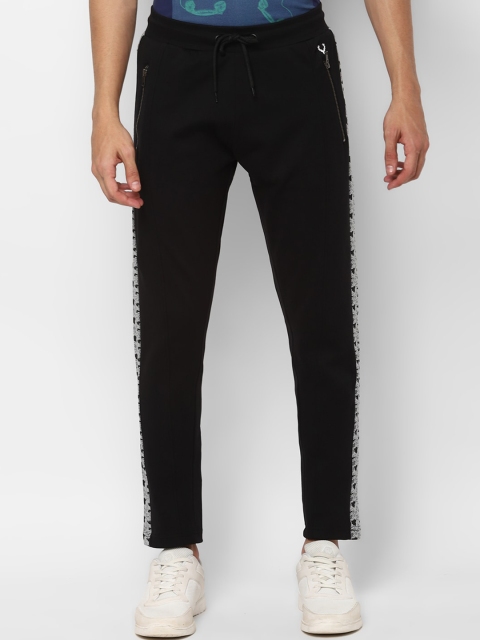 

Allen Solly Men Black Solid Straight-Fit Track Pants