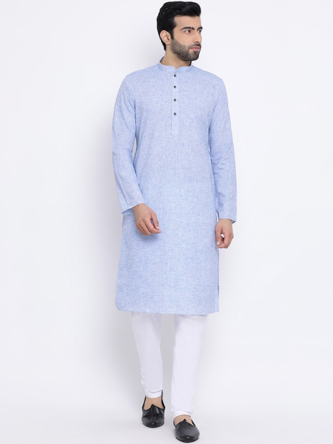 

NAMASKAR Men Blue Regular Kurta