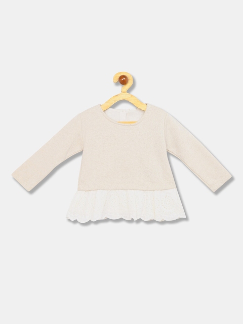 

GAP Baby Beige Eyelet Peplum Pullover