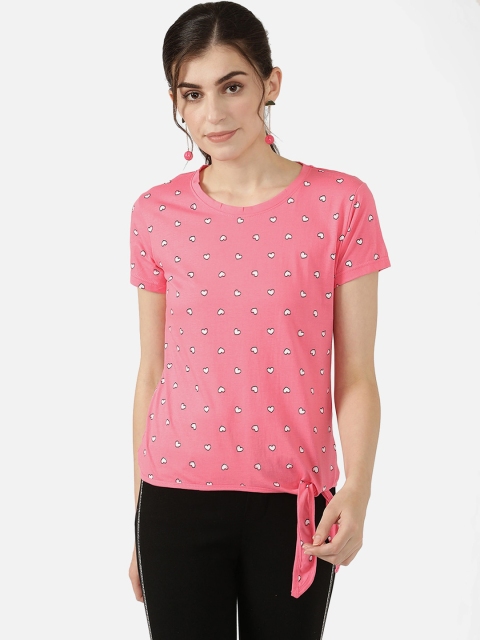 

V2 Value & Variety Pink & Off White Chambray Regular Top
