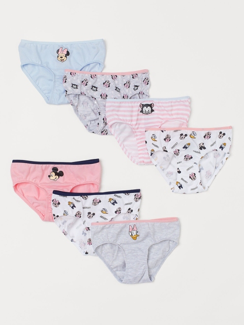 

H&M Girls Printed 7-Pack Cotton Briefs 0686458106, White