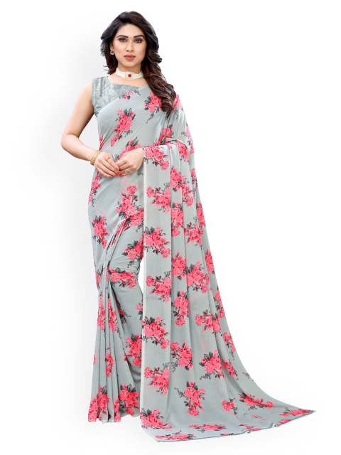 

KALINI Grey Printed Saree