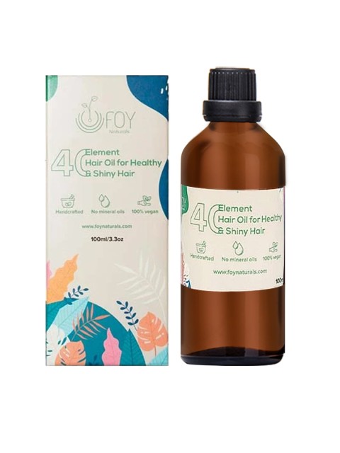 

FOY Naturals 40 Element Oil for Healthy & Shiny Hair 100 ml, Yellow