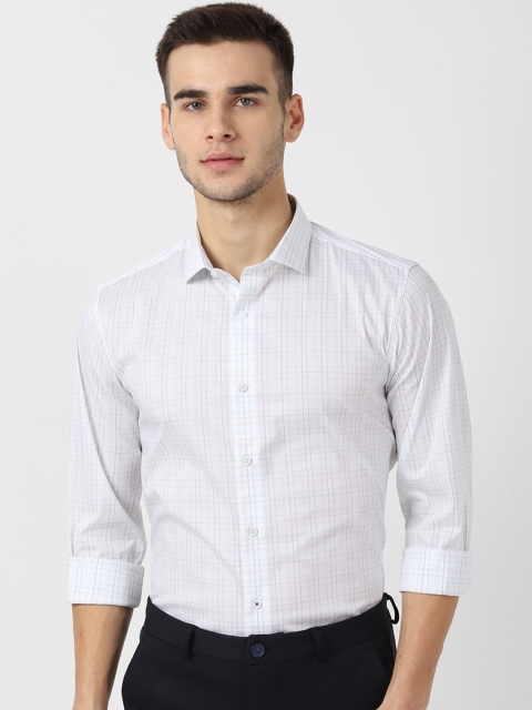 

Louis Philippe Sport Men White & Grey Checked Super Slim Fit Casual Shirt