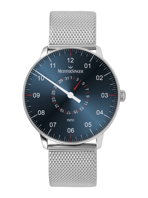 

MEISTERSINGER Men Navy Blue New Vintage Analogue Watch NED917