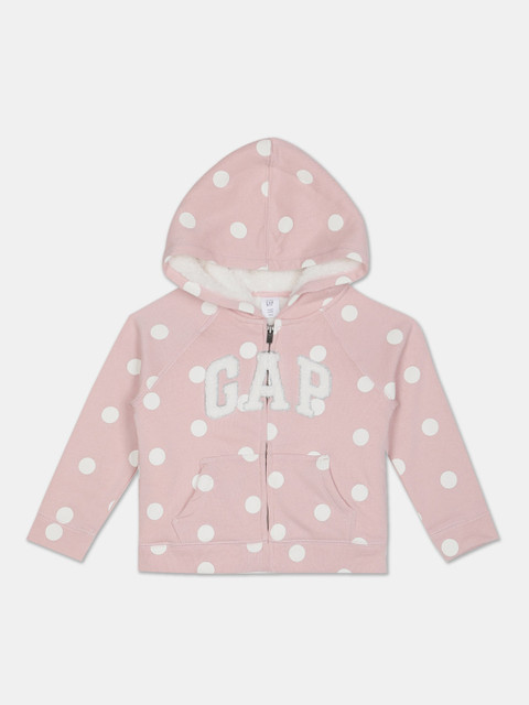 

GAP Girls Pink & White Logo Hooded Sweatshirt