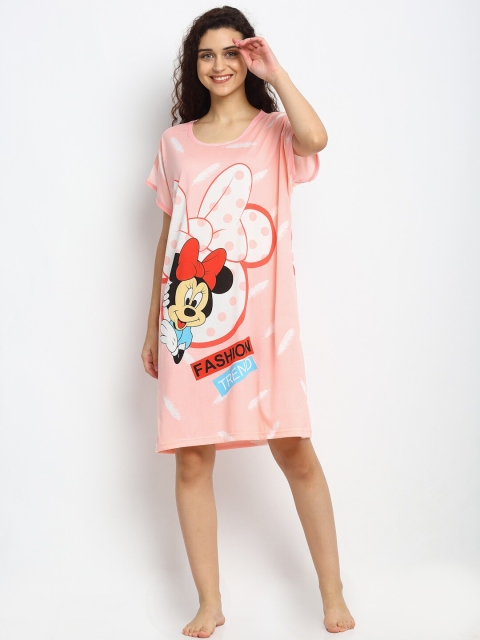 

NEUDIS Pink & White Minnie Printed Lounge T-Shirt