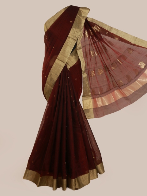 

Pothys Maroon Woven Design Kanjeevaram Saree