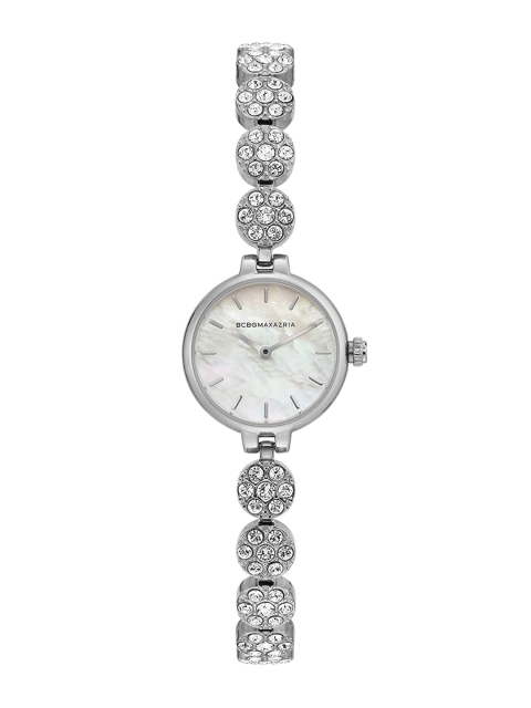 

BCBG Max Azria Women Silver-Toned Mother of Pearl Analogue Watch BG50681003