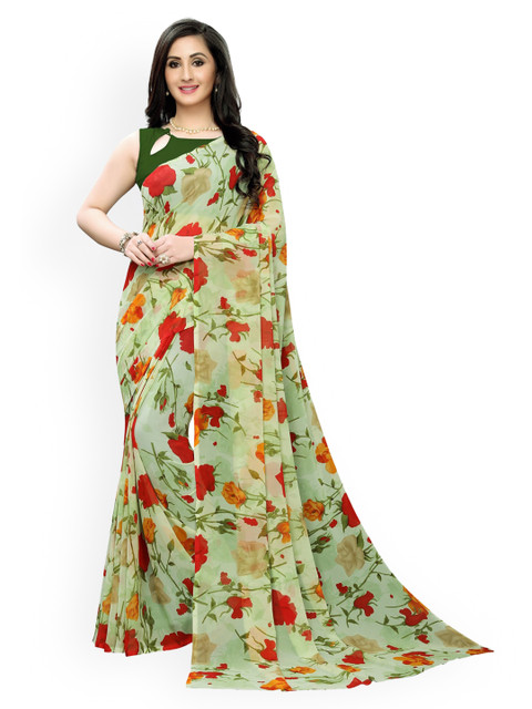 

KALINI Green Printed Saree
