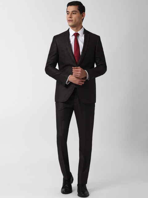 

Peter England Elite Men Charcoal Grey Solid Slim-Fit Single-Breasted Two-Piece Formal Suit