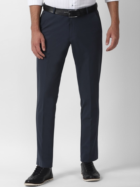 

Louis Philippe Sport Men Navy Blue Slim Fit Solid Formal Trousers
