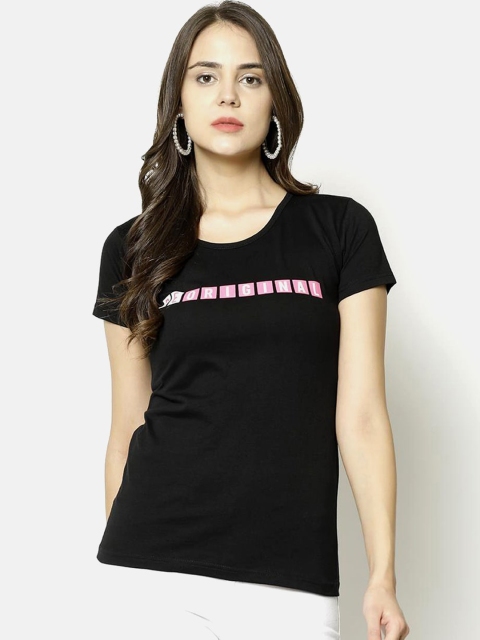 

V2 Value & Variety Black & Pink Chambray Regular Top