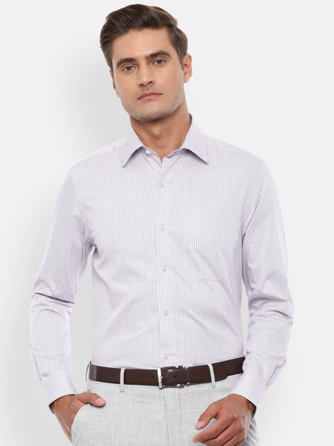 

Louis Philippe Men Purple Regular Fit Checked Pure Cotton Formal Shirt