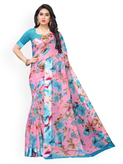 

KALINI Pink Printed Saree