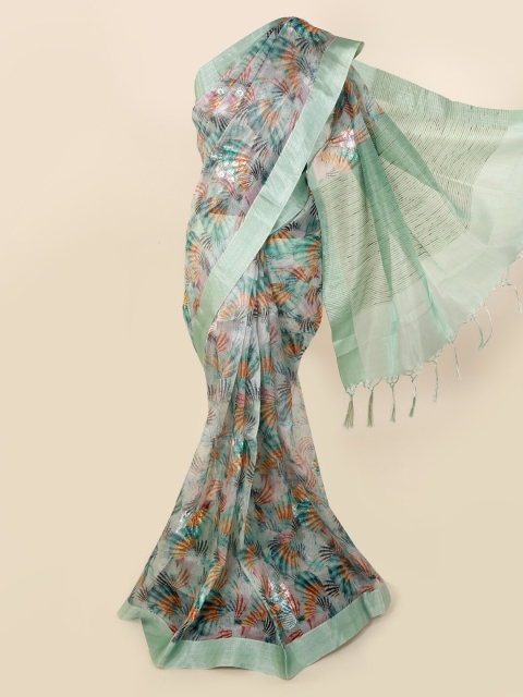 

Pothys Multicoloured Printed Tissue Saree, Multi
