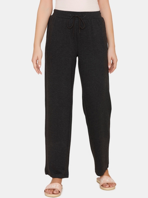 

Zivame Women Black Solid Lounge Pants