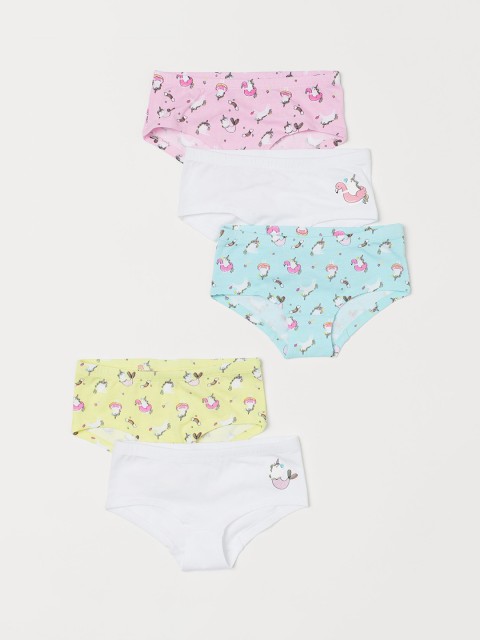 

H&M Girls 5-Pack Hipster Briefs 0651030020, White