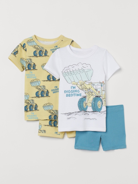 

H&M Boys 2-pack jersey pyjamas, White