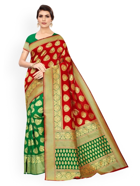 

KALINI Red Poly Silk Woven Design Banarasi Saree
