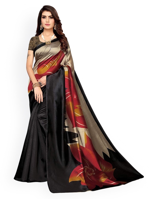 

KALINI Black Printed Poly Silk Saree