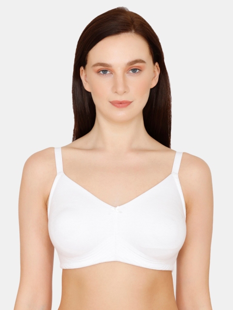 

Zivame White Solid Non-Wired Non Padded Everyday Bra ZI10TKCOREBWHIT