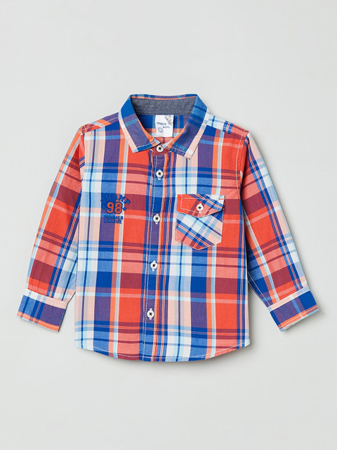 

max Boys Multicoloured Regular Fit Checked Casual Shirt, Multi