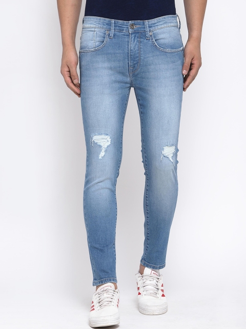 

Pepe Jeans Men Blue Skinny Fit Mid-Rise Mildly Distressed Jeans