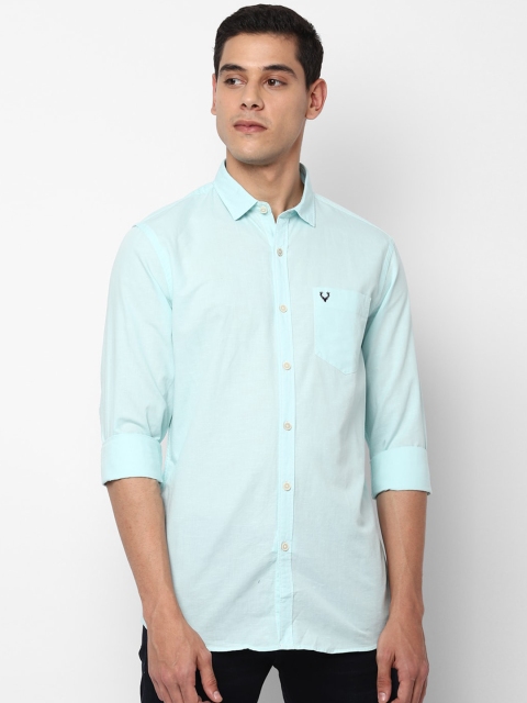 

Solly Jeans Co. Men Sea Green Regular Fit Solid Casual Shirt