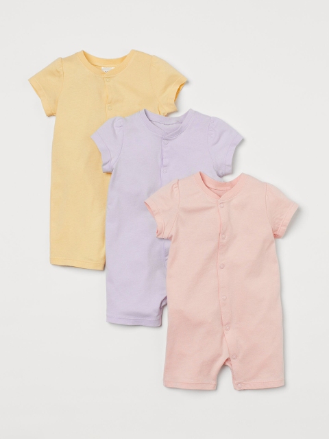 

H&M Boys Solid 3-Pack Jersey Pyjamas, Lavender