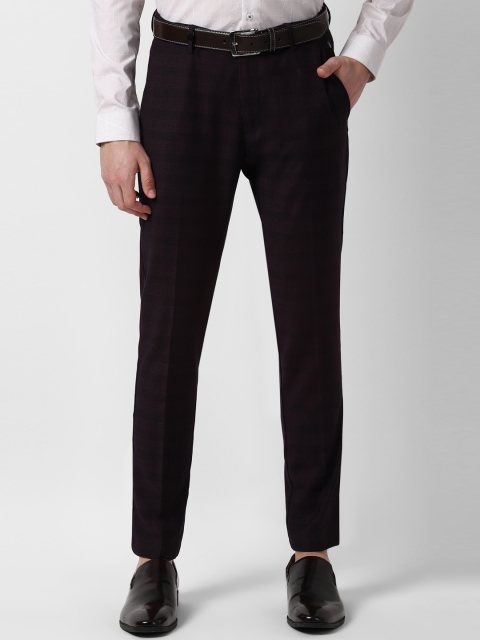 

Louis Philippe Sport Men Coffee Brown & Black Checked Slim Fit Formal Trousers