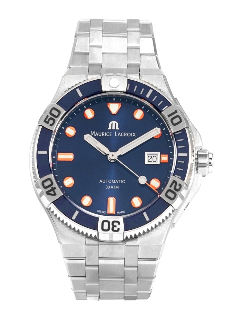 

MAURICE LACROIX Men Navy Blue Aikon Analogue Watch AI6058-SS002-431-1