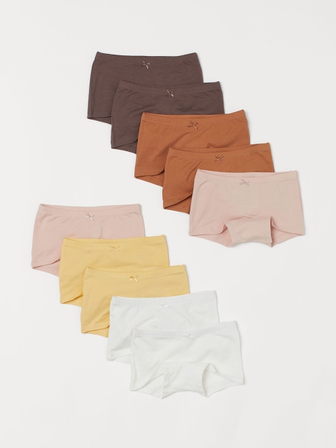 

H&M Girls 10-Pack Cotton Boxer Briefs 0690054013, White
