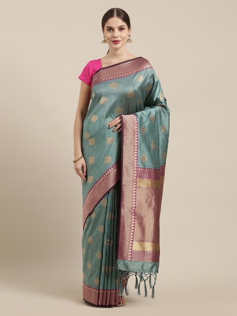 

Soch Teal Woven Design Liva Saree