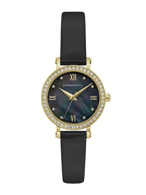 

BCBG Max Azria Women Black Mother of Pearl Analogue Watch BG50674004