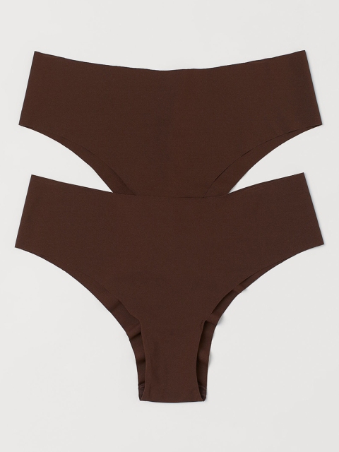 

H&M Women Brown 2 Pack Hipster Briefs 0928467004
