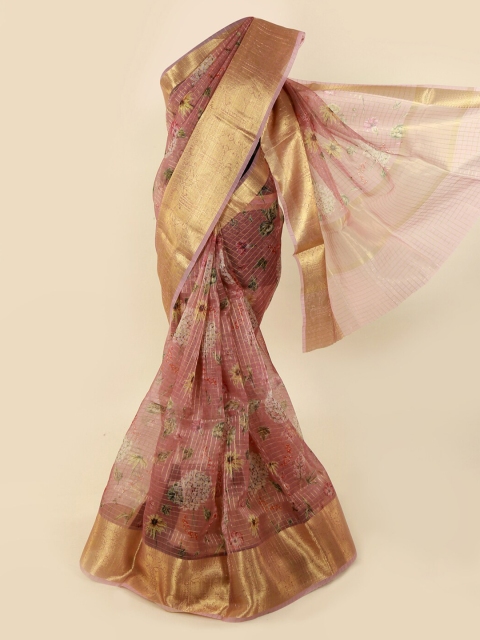 

Pothys Pink Printed Tissue Saree