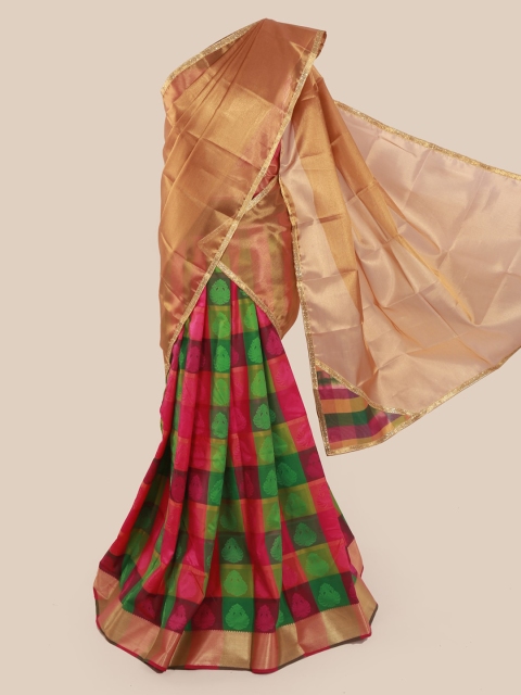 

Pothys Multicoloured Woven Design Tissue Traditional Half Saree, Multi