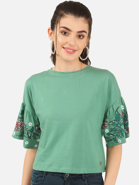 

V2 Value & Variety Green Chambray Regular Top