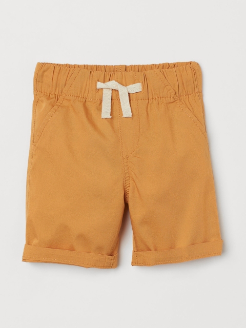 

H&M Boys Yellow Solid Cotton Shorts